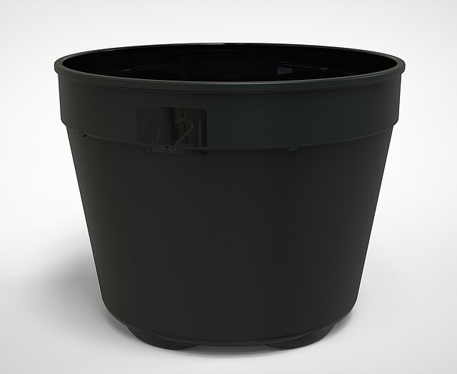 CTG 260 Mehrwegbecher Coffee to go 0,20l, PP schwarz gefrostet