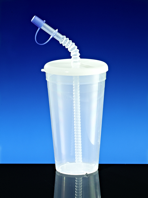 Mega Cup C 0,50 l mit Deckel und Halm